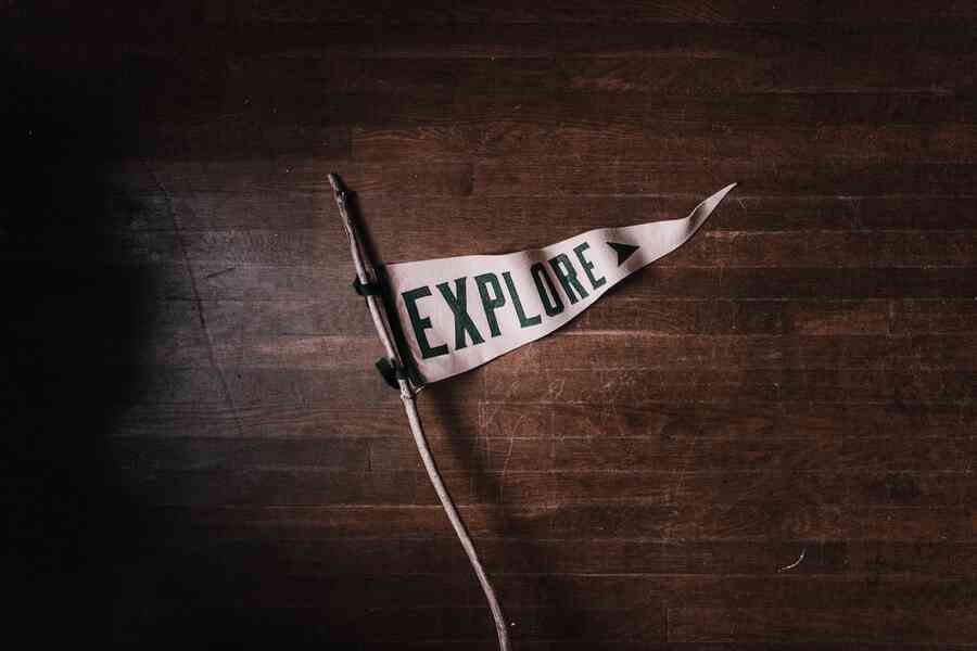 Explore written on a flag