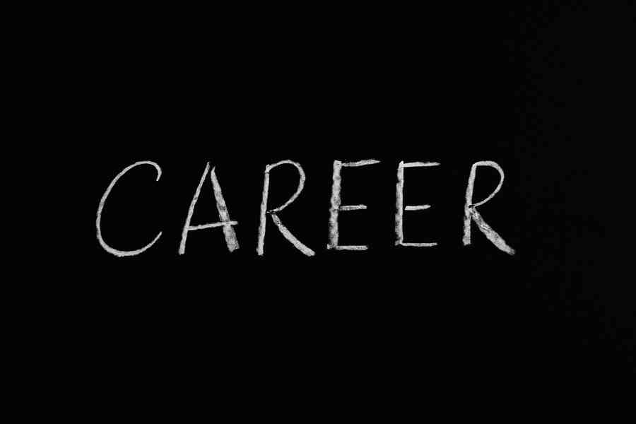 Career written on a blackboard in chalk