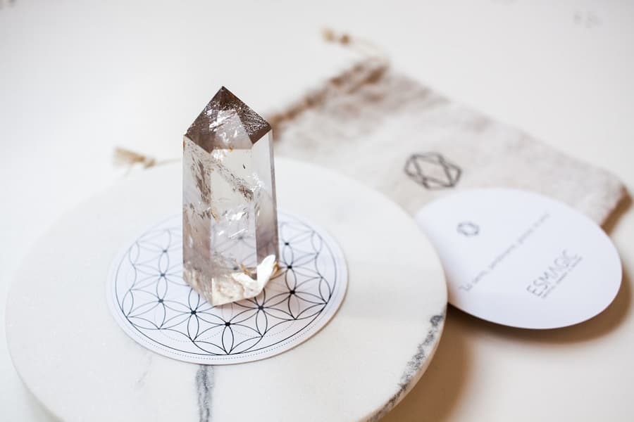 Clear quartz crystal