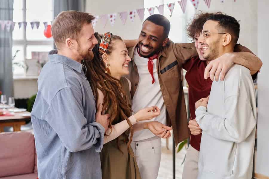 Group of friends laughing