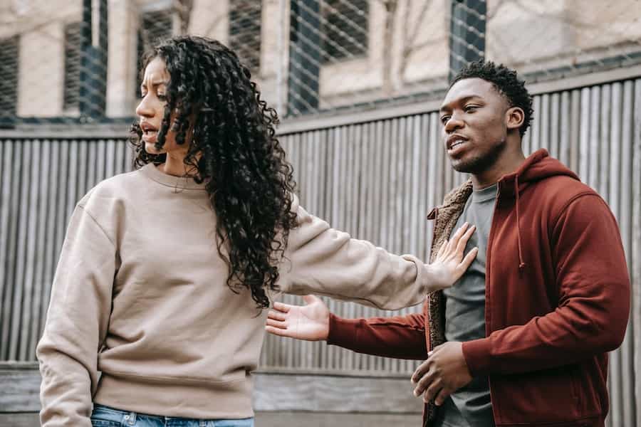 Man and woman arguing